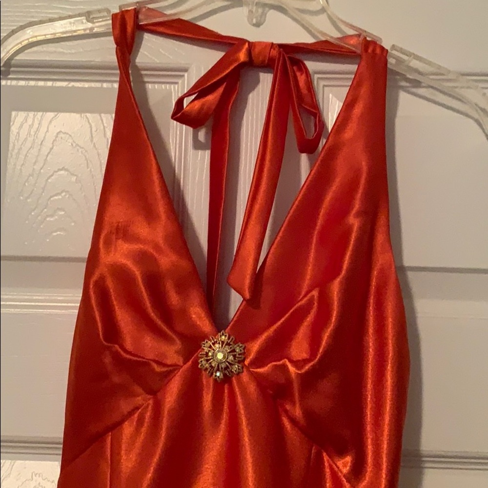 Orange formal gown